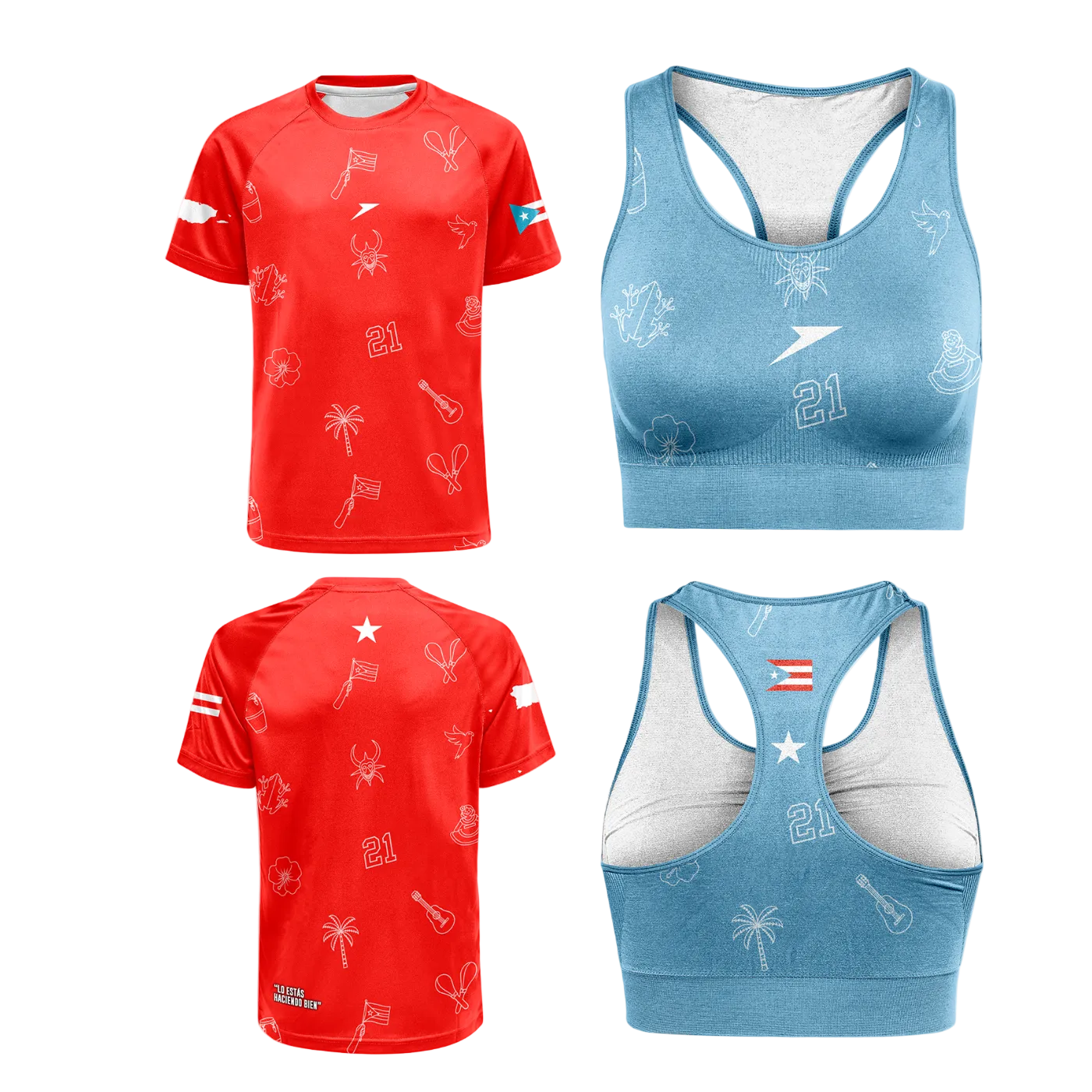 RePResenta tshirt + Borinquen sports bra Bundle