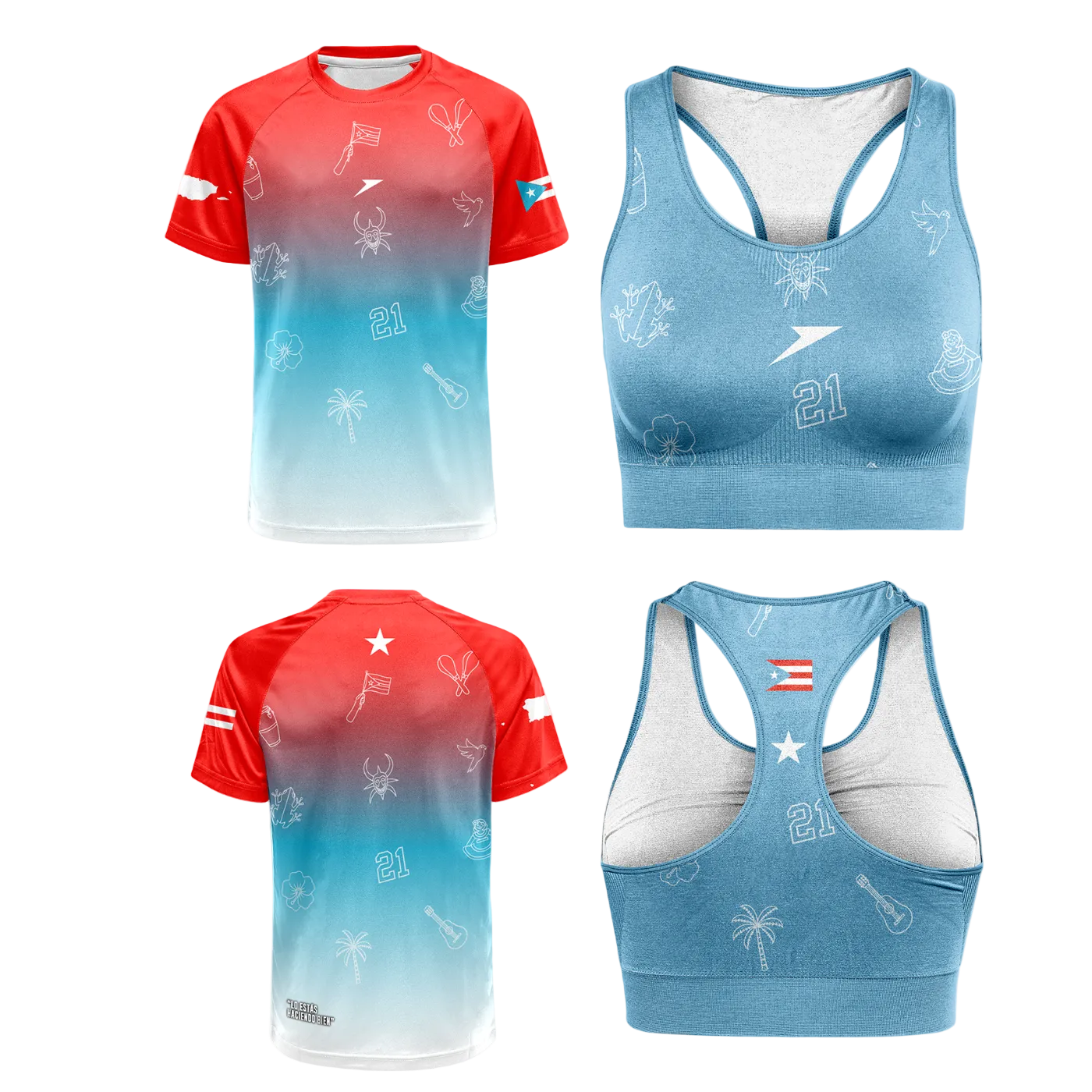 Patria tshirt + Borinquen sports bra Bundle