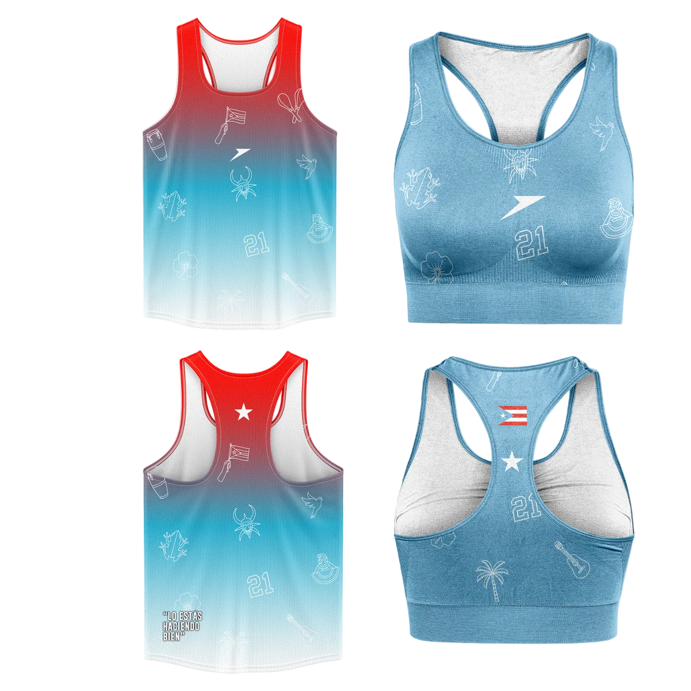 Patria Tank Top + Borinquen sports bra Bundle