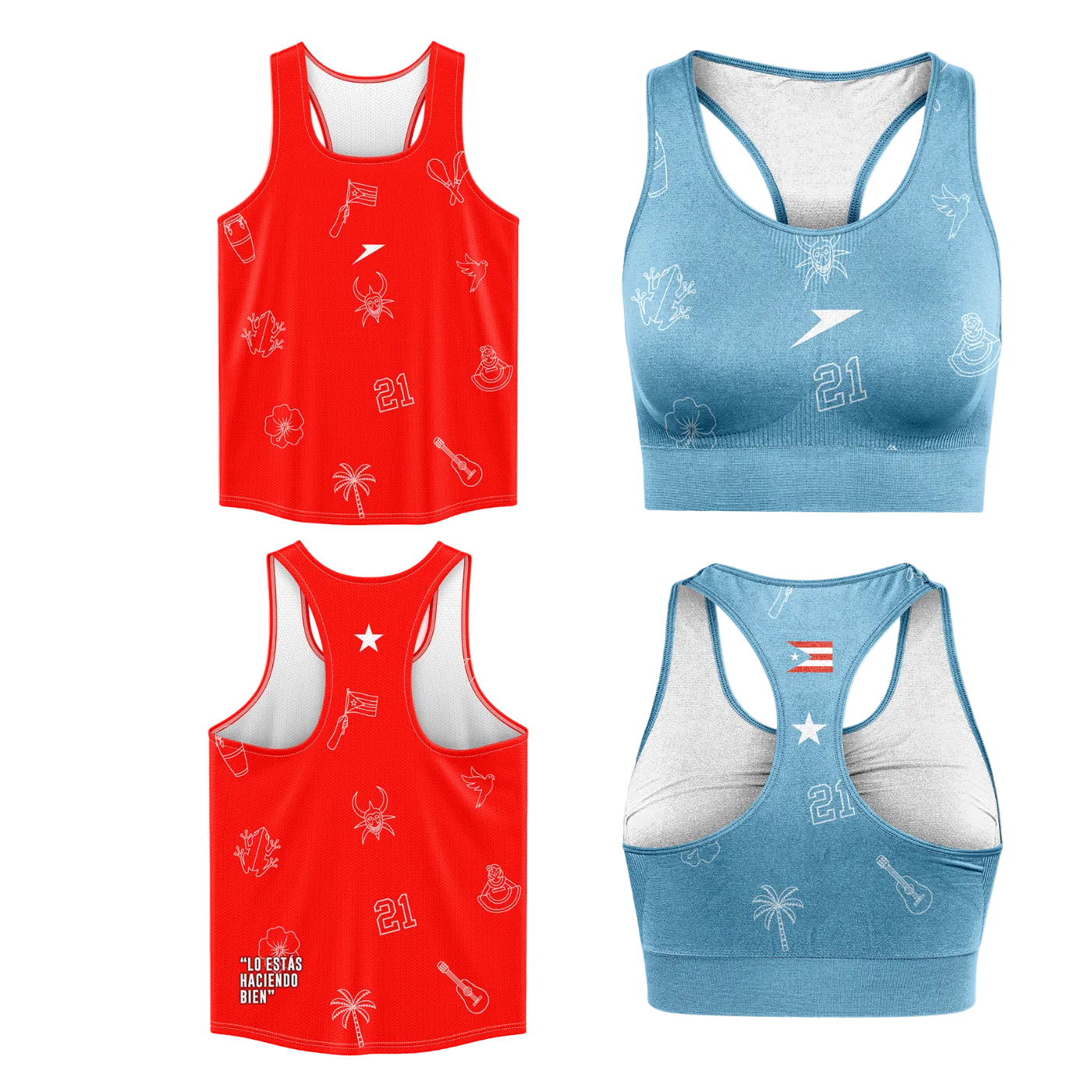 RePResenta Tank Top + Borinquen sports bra Bundle
